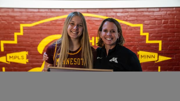 McKenna Johnson and Dawn Plitzuweit pose for a photo